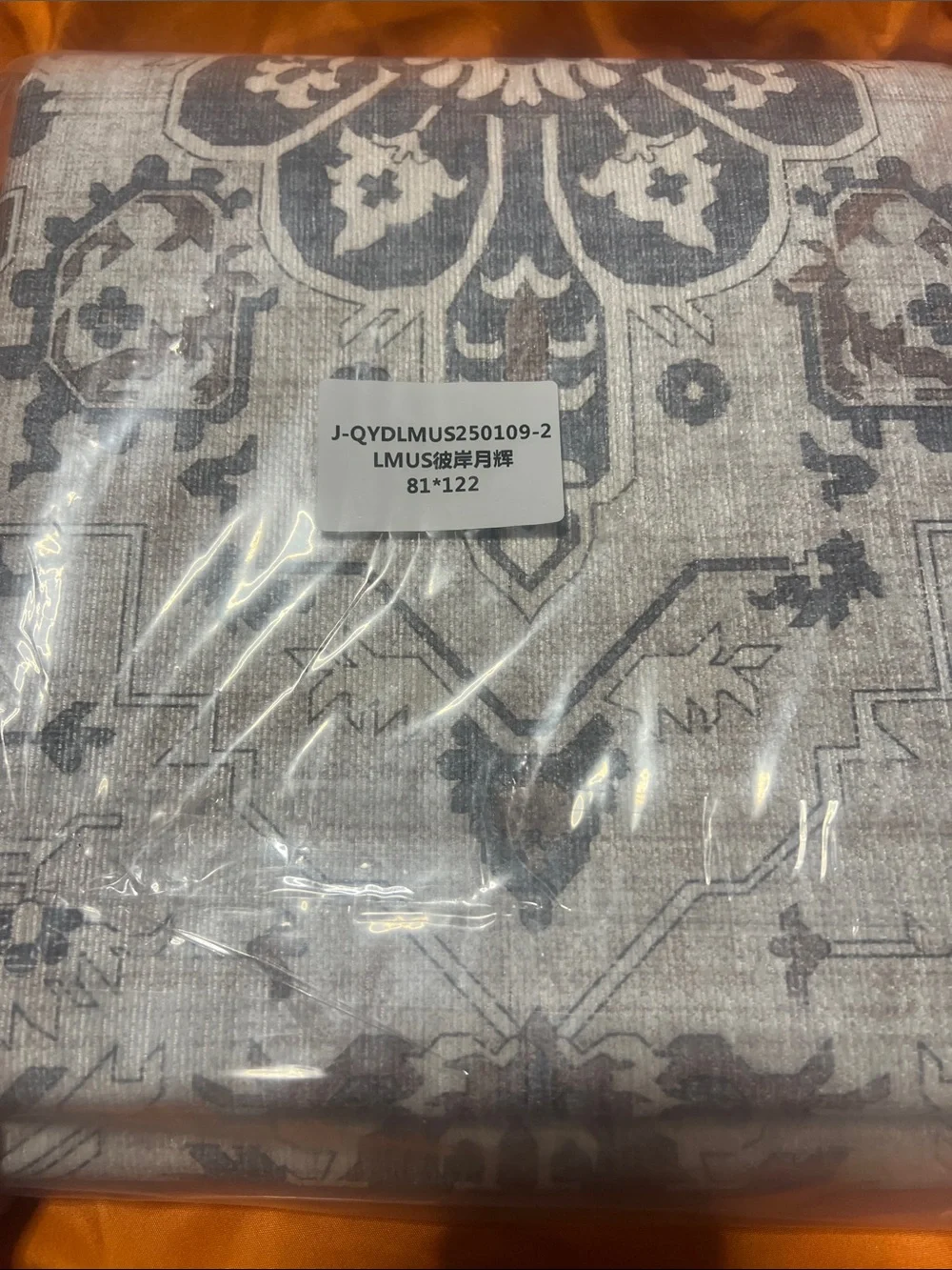 Lumi Blue Floral Medallion Patio/Mud Room Area Rug - Home Accents (washable)